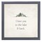 12" x 12" I Love You to the Lake & Back Framed Wall Art, Contemporary Inspirational Home Décor, Glass Facing and Hanging Hardware